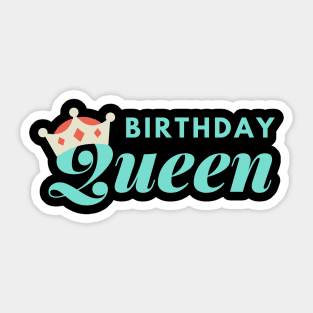 Crown Birthday Queen Happy Birthday Party Funny Sticker